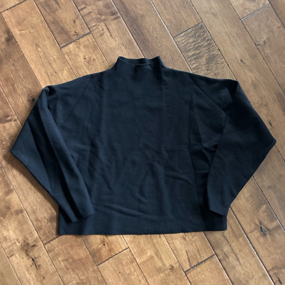Zyia Black Tribeca Mock Neck Sweater